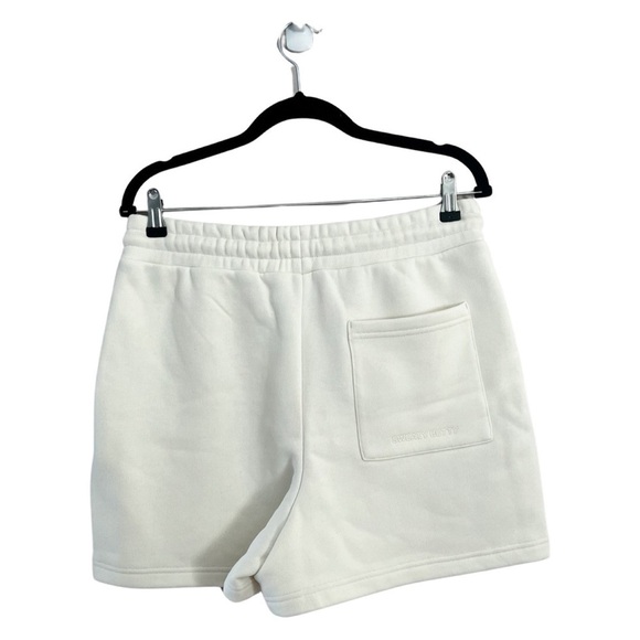 NWT SWEATY BETTY High Waisted Drawstring Sweater Off White Elevated Shorts Sz L - Picture 6 of 11